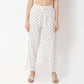 Straight Fit Printed Ankle Length Mid Rise Pants