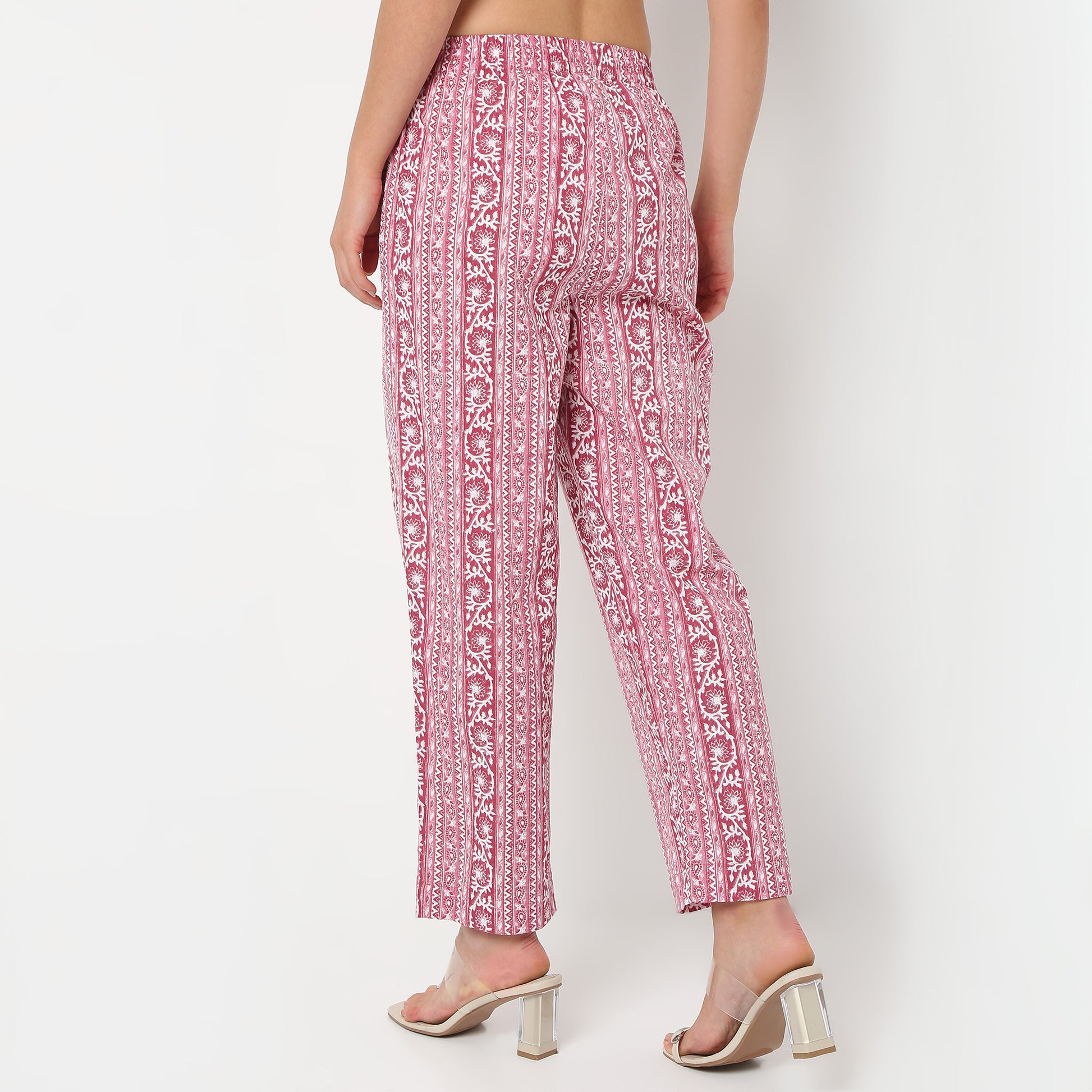 Ankle Length Printed Straight Fit Pants