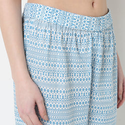 Straight Fit Printed Ankle Length Mid Rise Pants