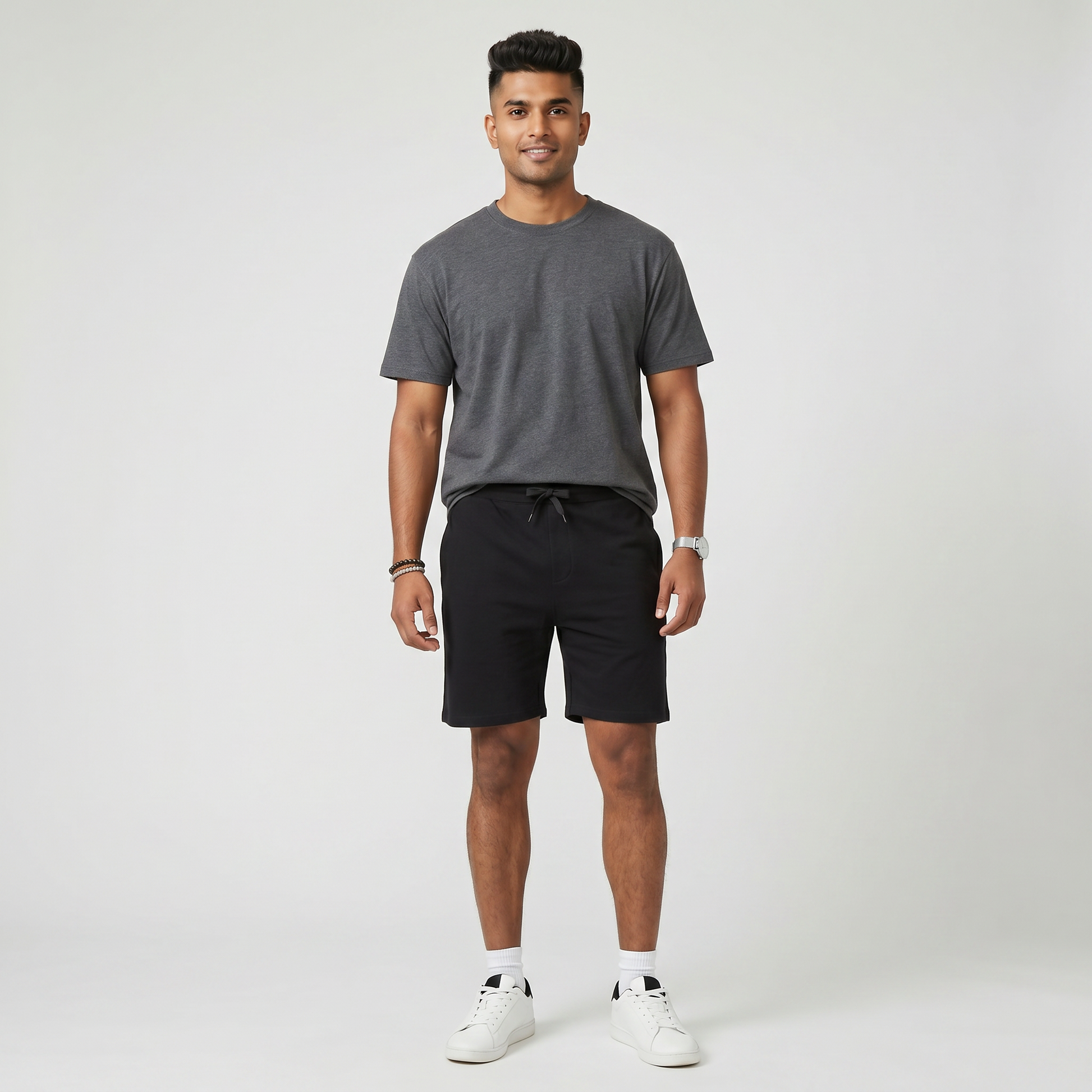 Knitted Solid Flexi Shorts