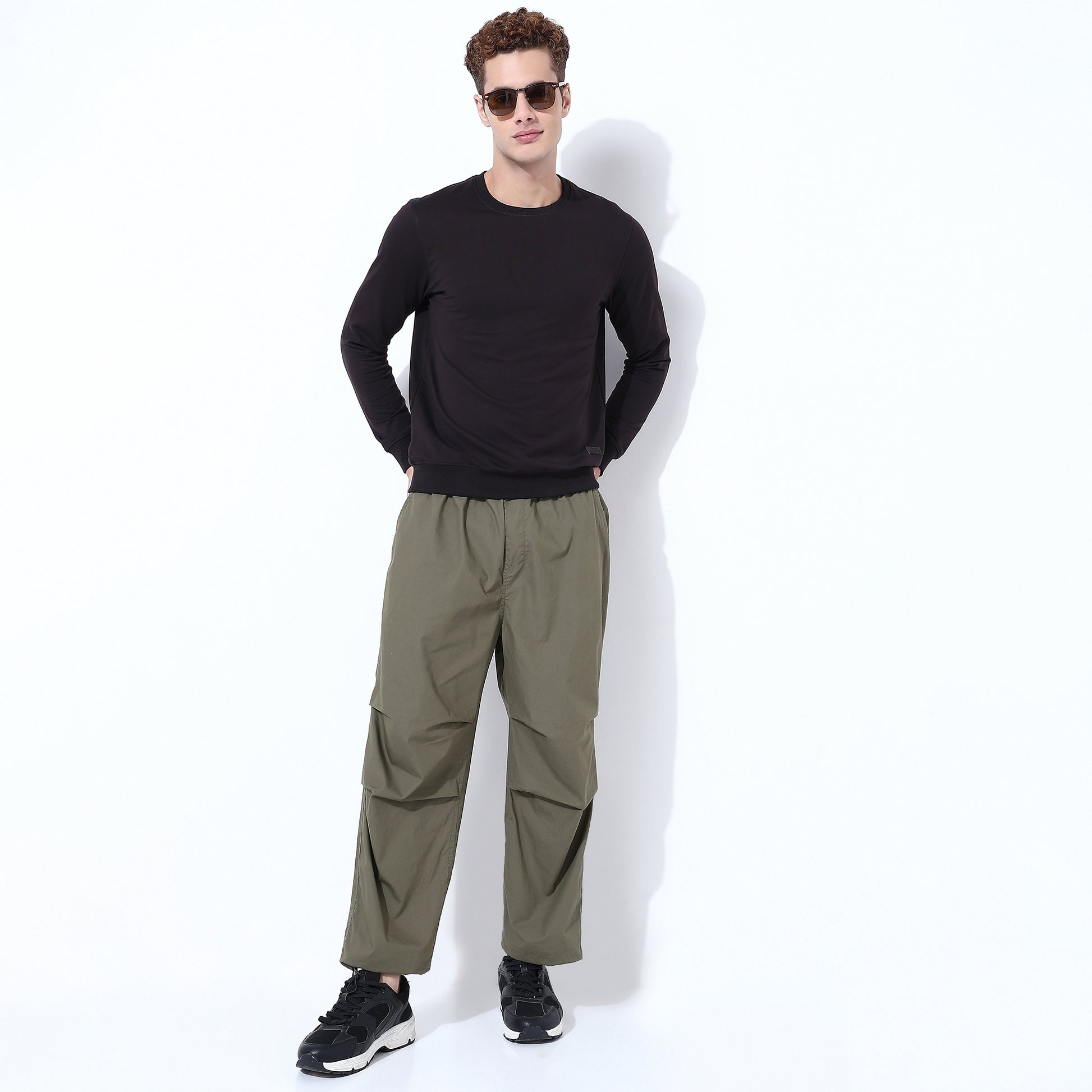 Regular Fit Solid Sweatshirt