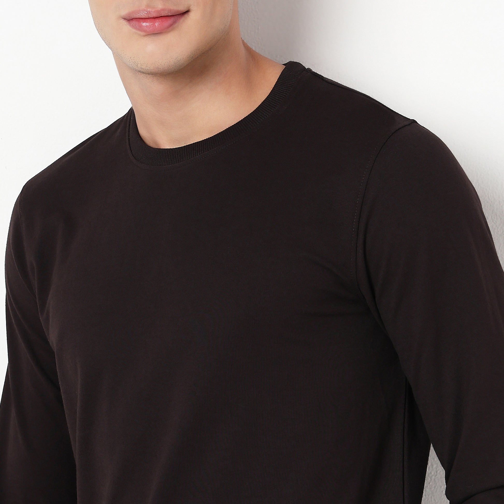 Regular Fit Solid Sweatshirt