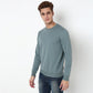 Regular Fit Solid Sweatshirt