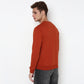 Knitted Graphic Crew Neck Popover Sweat Tee