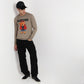 Knitted Graphic Crew Neck Popover Sweat Tee