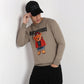 Knitted Graphic Crew Neck Popover Sweat Tee