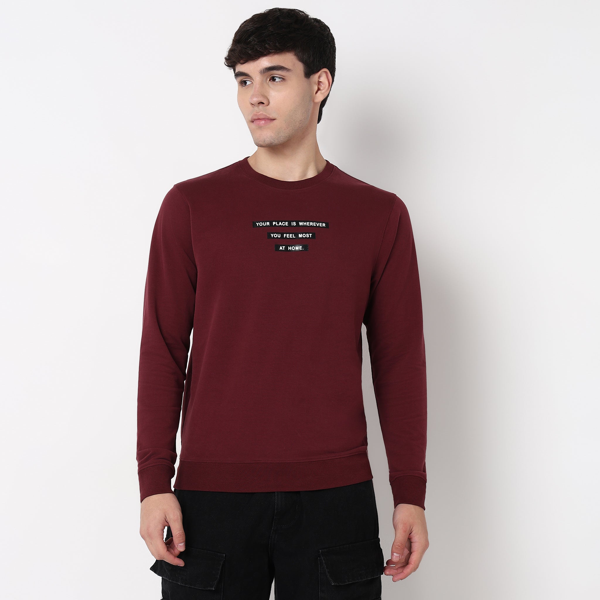 Crew Neck Graphic Sweat Tee