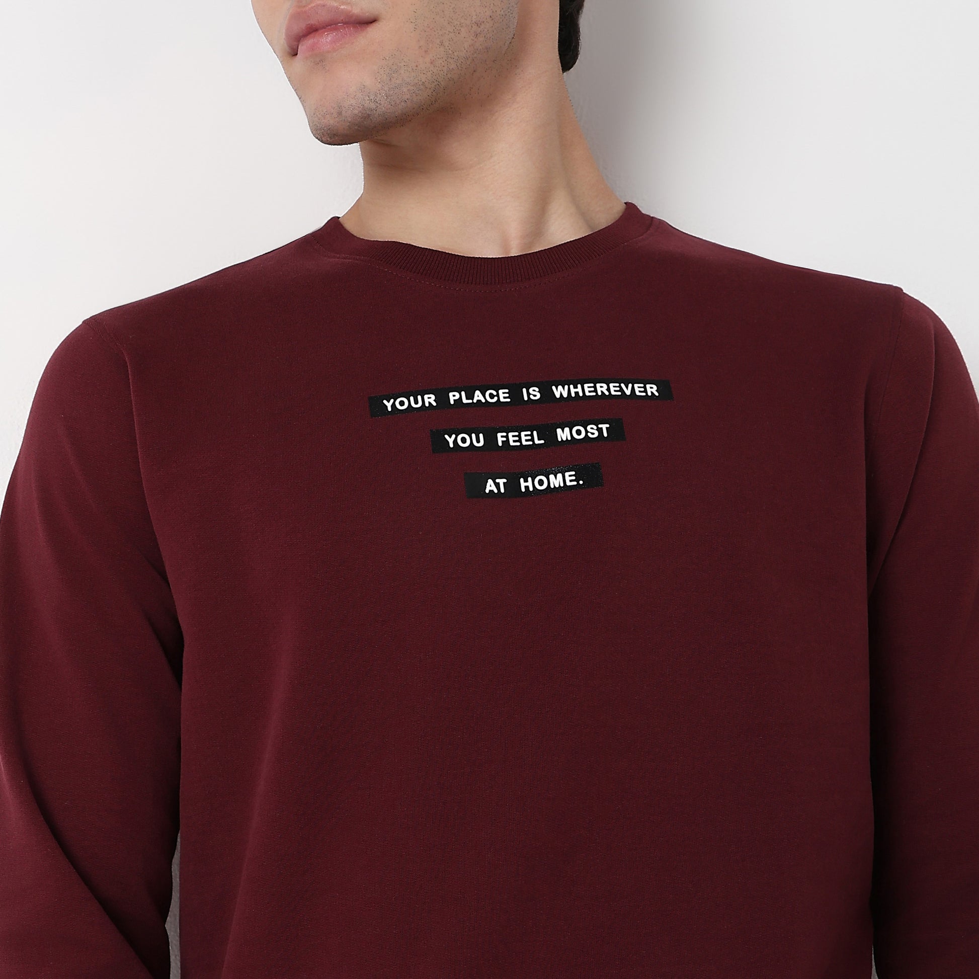 Crew Neck Graphic Sweat Tee