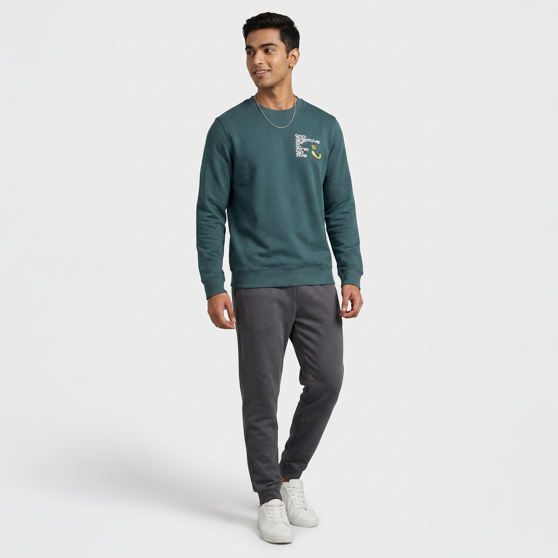 Cotton Graphic Crew Neck Sweat Tee