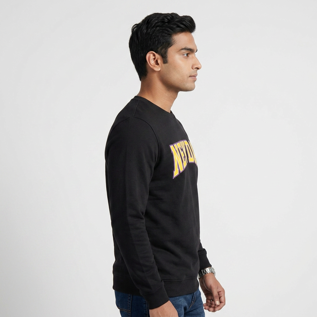 Cotton Graphic Crew Neck Sweat Tee