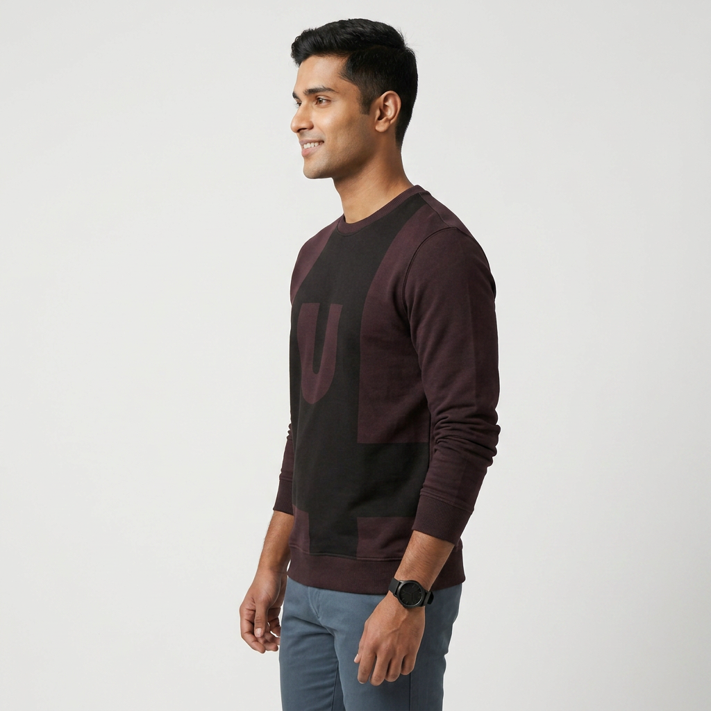 Cotton Graphic Crew Neck Sweat Tee