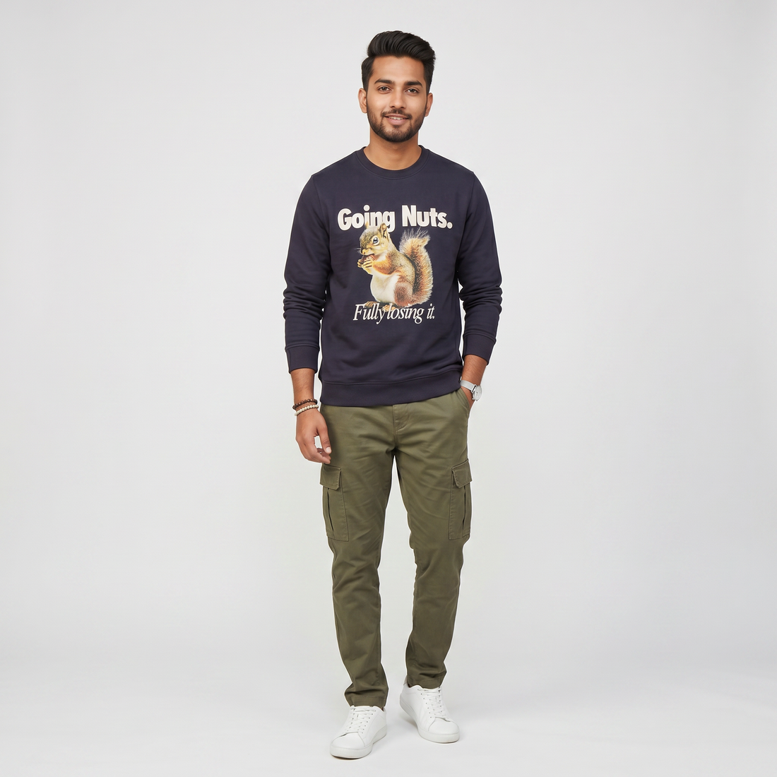 Cotton Graphic Crew Neck Sweat Tee