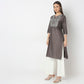 Straight Fit Embroidered Kurta