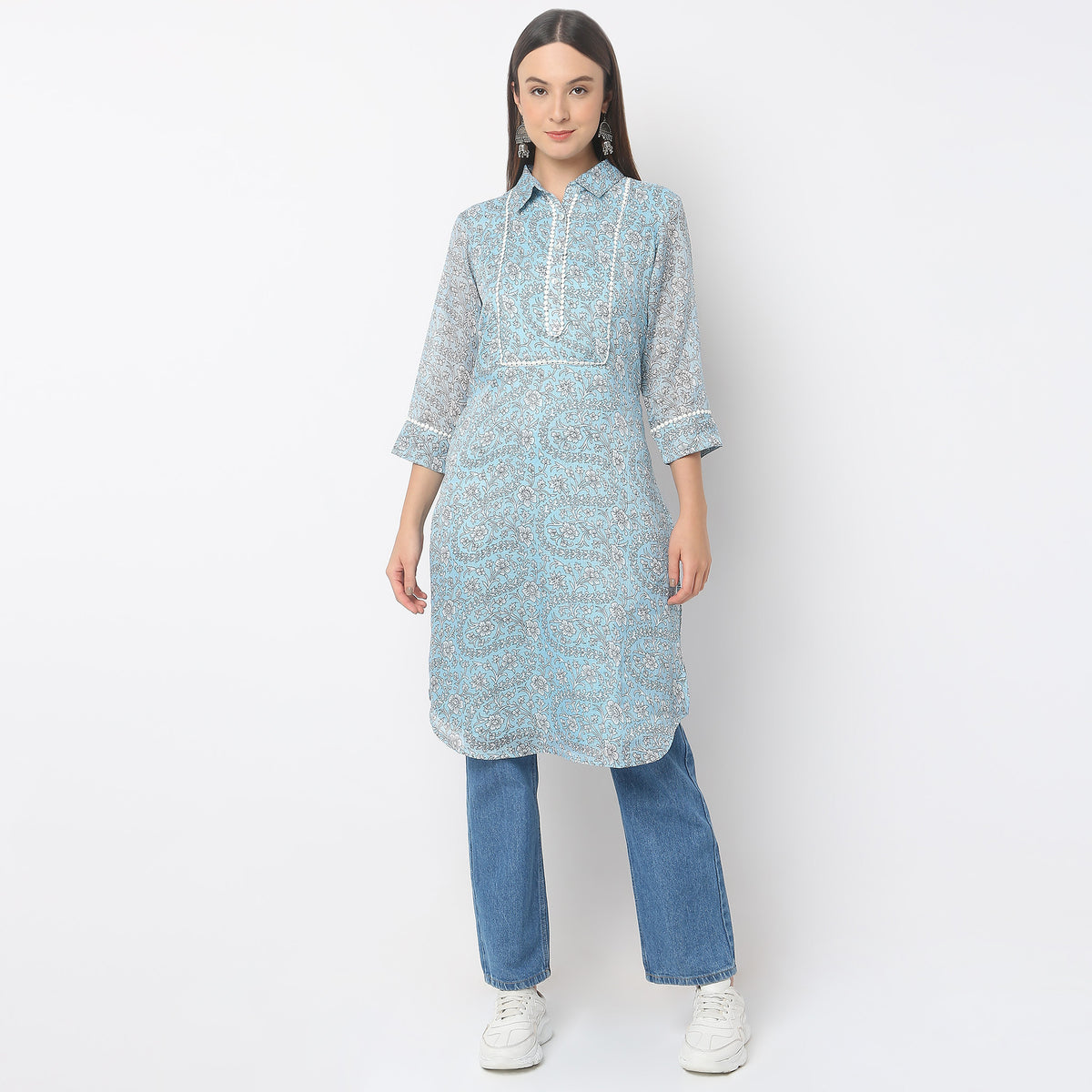 Flare Fit Printed Kurta