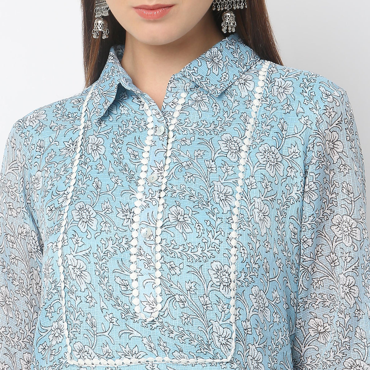 Flare Fit Printed Kurta