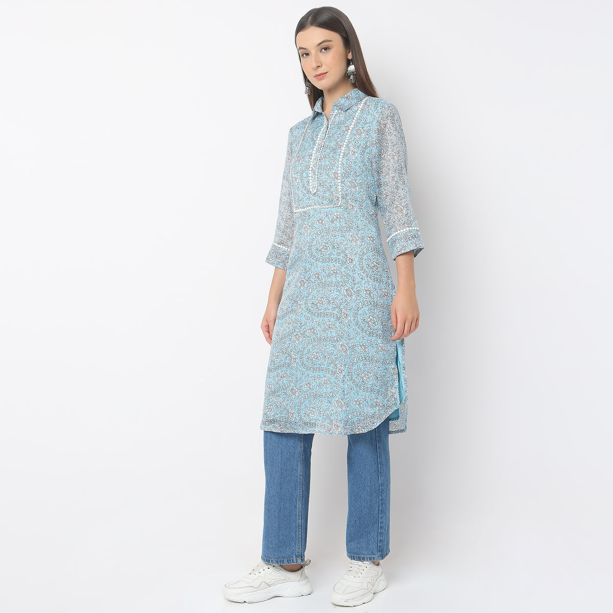 Flare Fit Printed Kurta