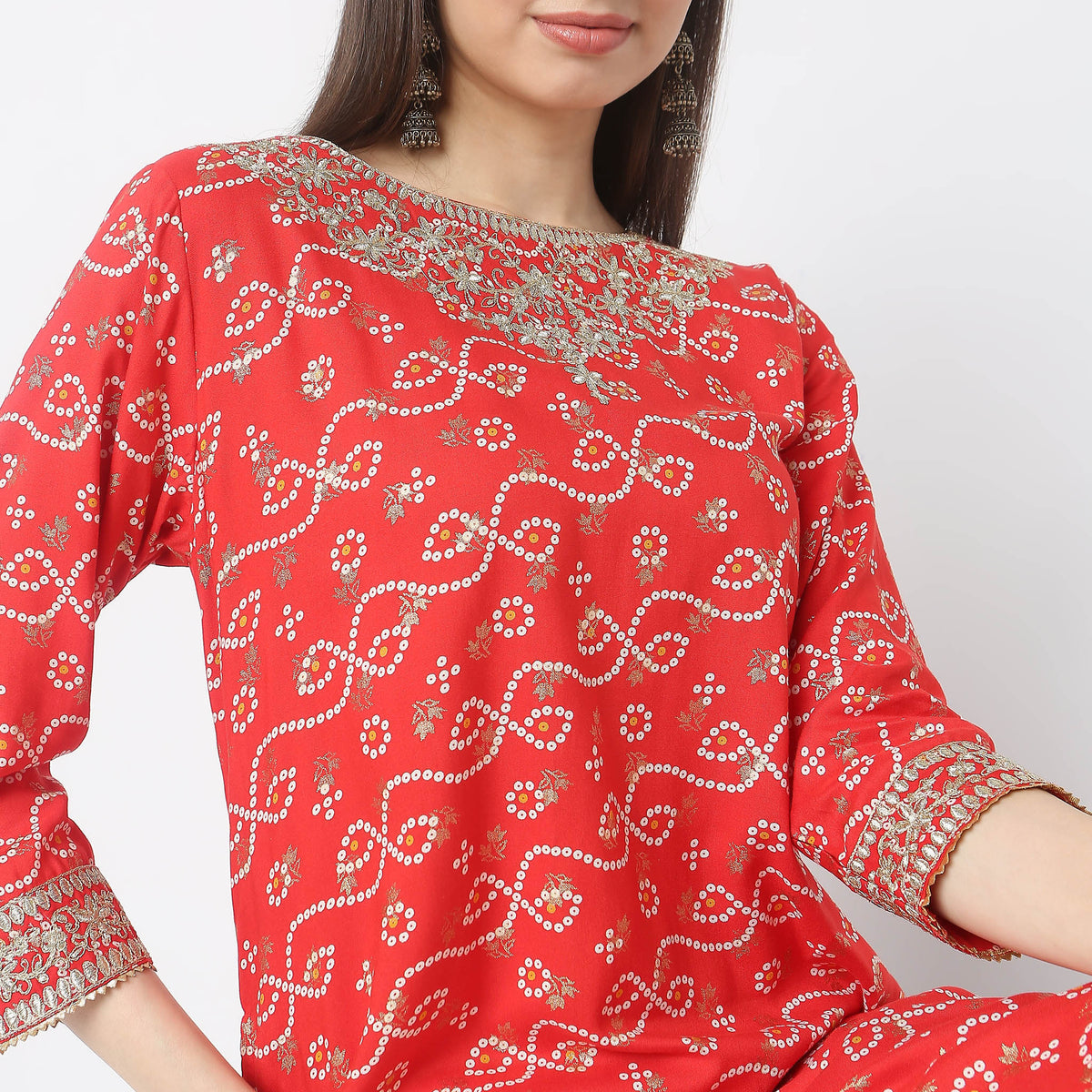 Straight Fit Printed Kurta