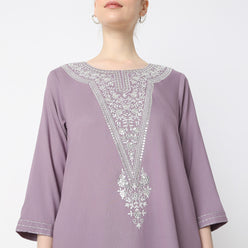 Flare Fit Embroidered Kurta