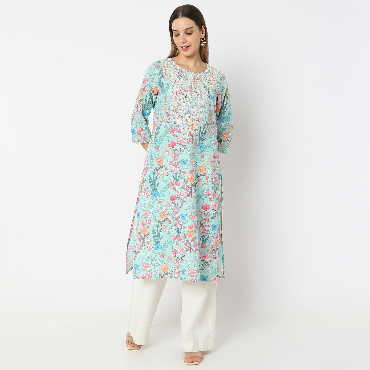 Straight Fit Printed Kurta