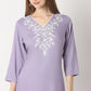 Straight Fit Embroidered Below Knee Kurta
