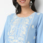 Straight Fit Embroidered Round Neck Kurta