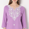 Straight Fit Embroidered Below Knee Kurta