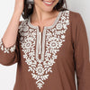 Straight Fit Embroidered Kurta