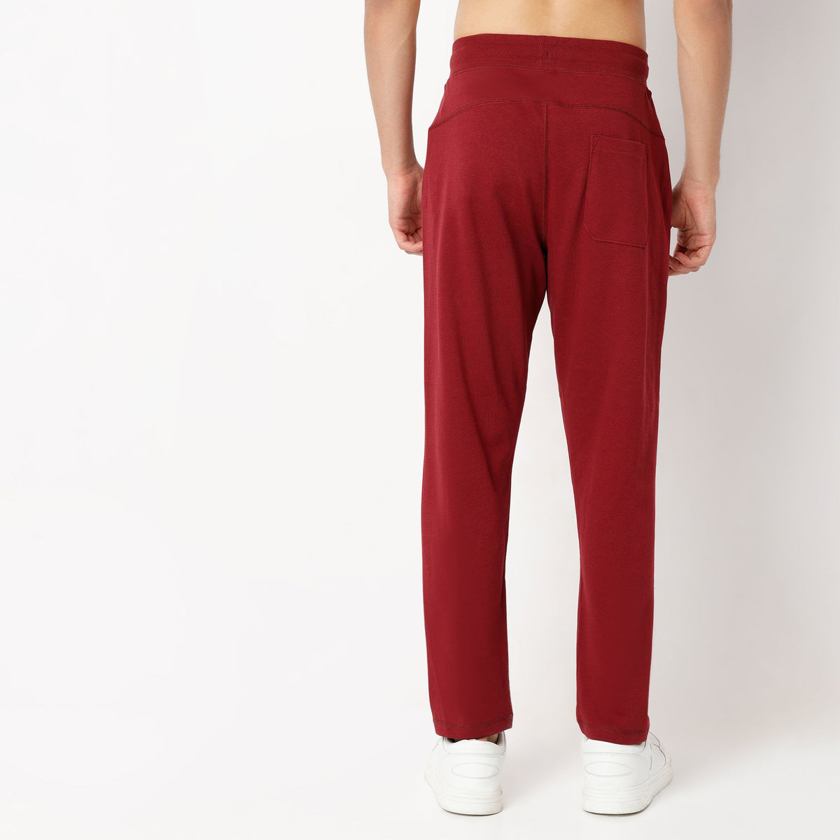 Regualr Solid Mid Rise Pants