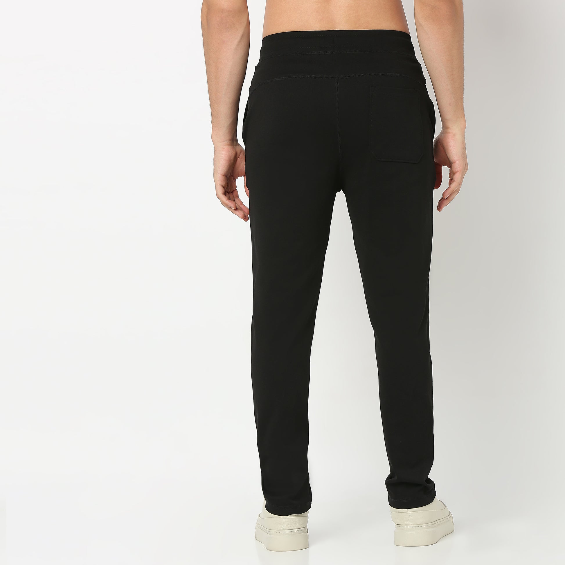 Regualr Solid Mid Rise Pants