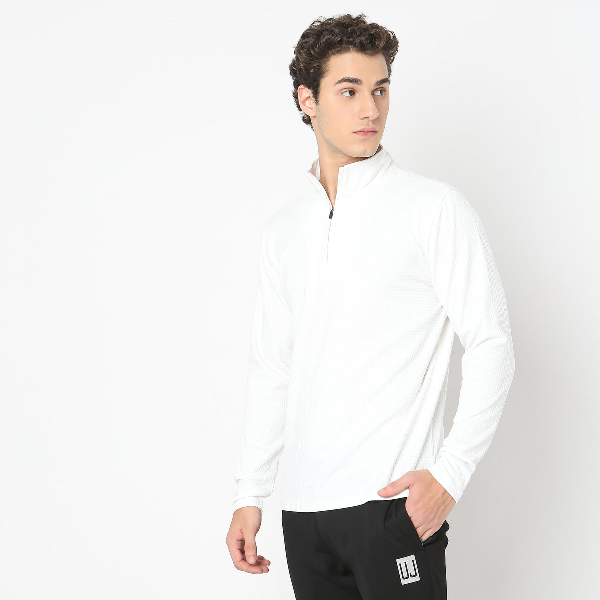 Regular Fit Solid Sweatshirt