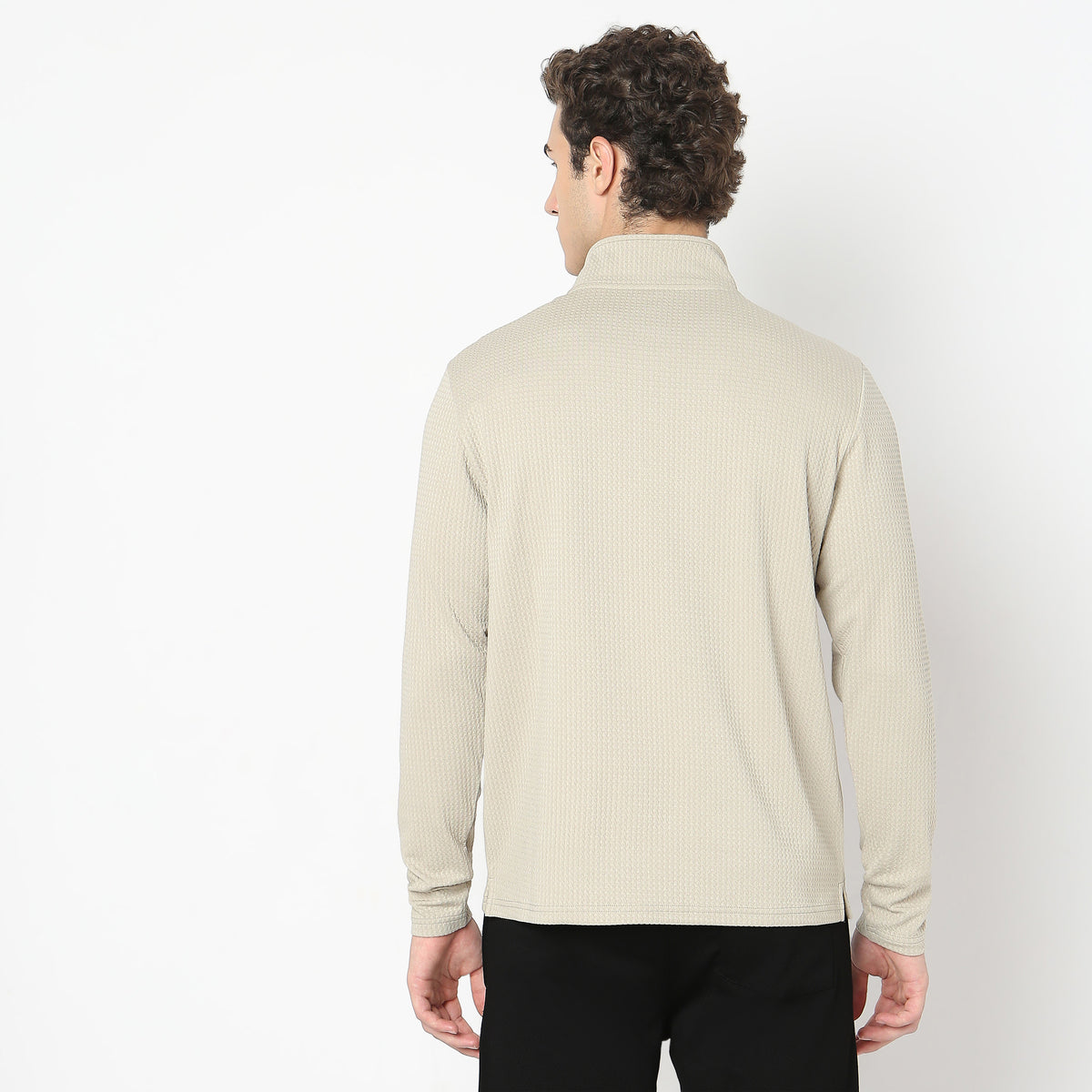 Regular Fit Solid Sweatshirt