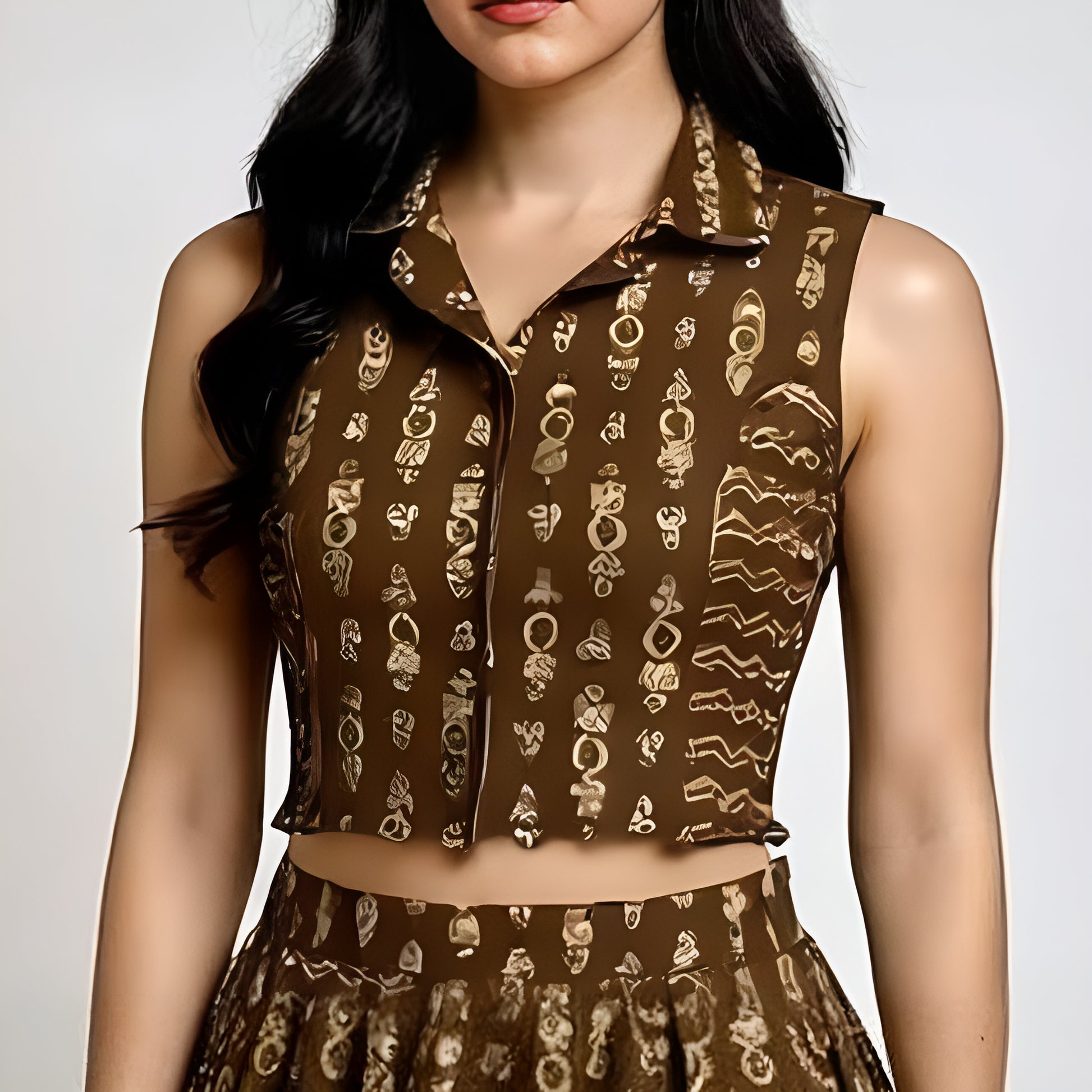 Cotton Printed Crop Top