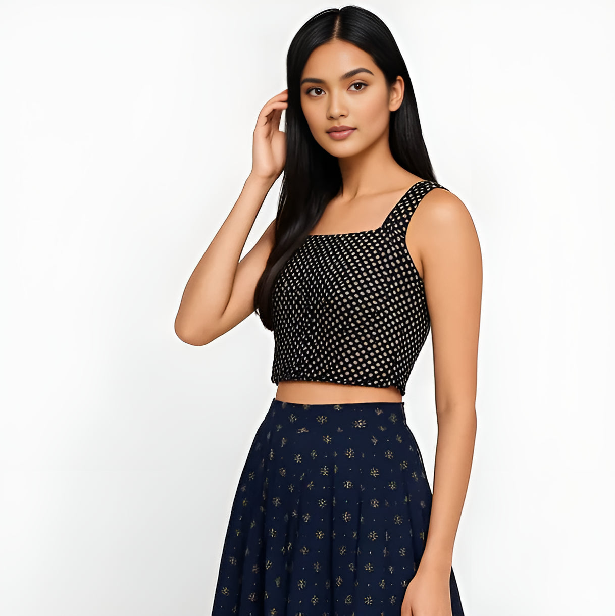 Cotton Printed Crop Top