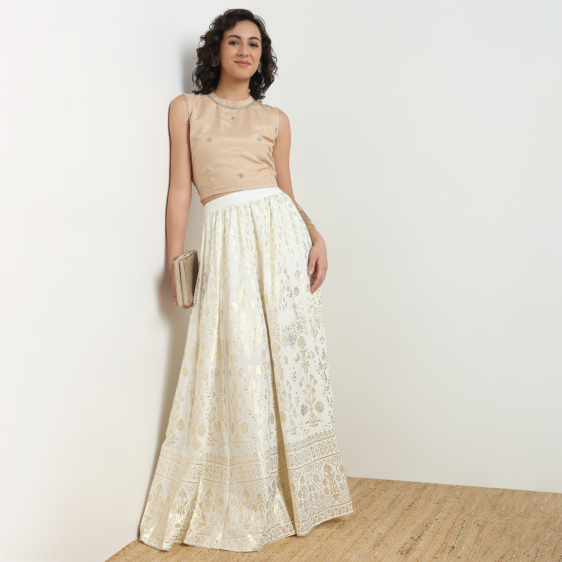 Viscose Crop Top, Sleeveless