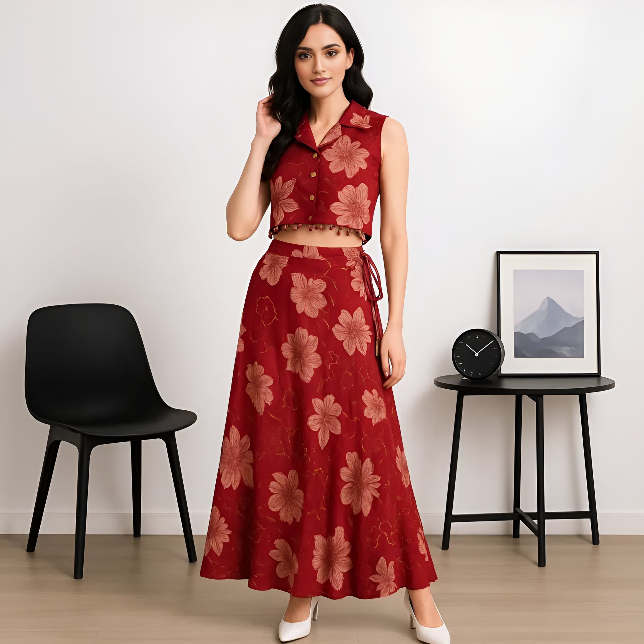 Slim Fit Printed Crop Top