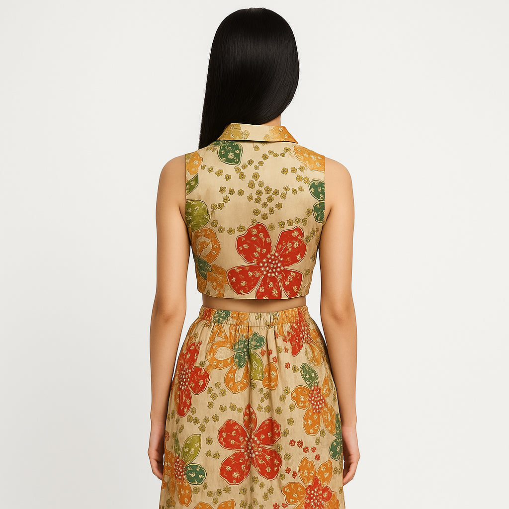 Slim Fit Printed Crop Top