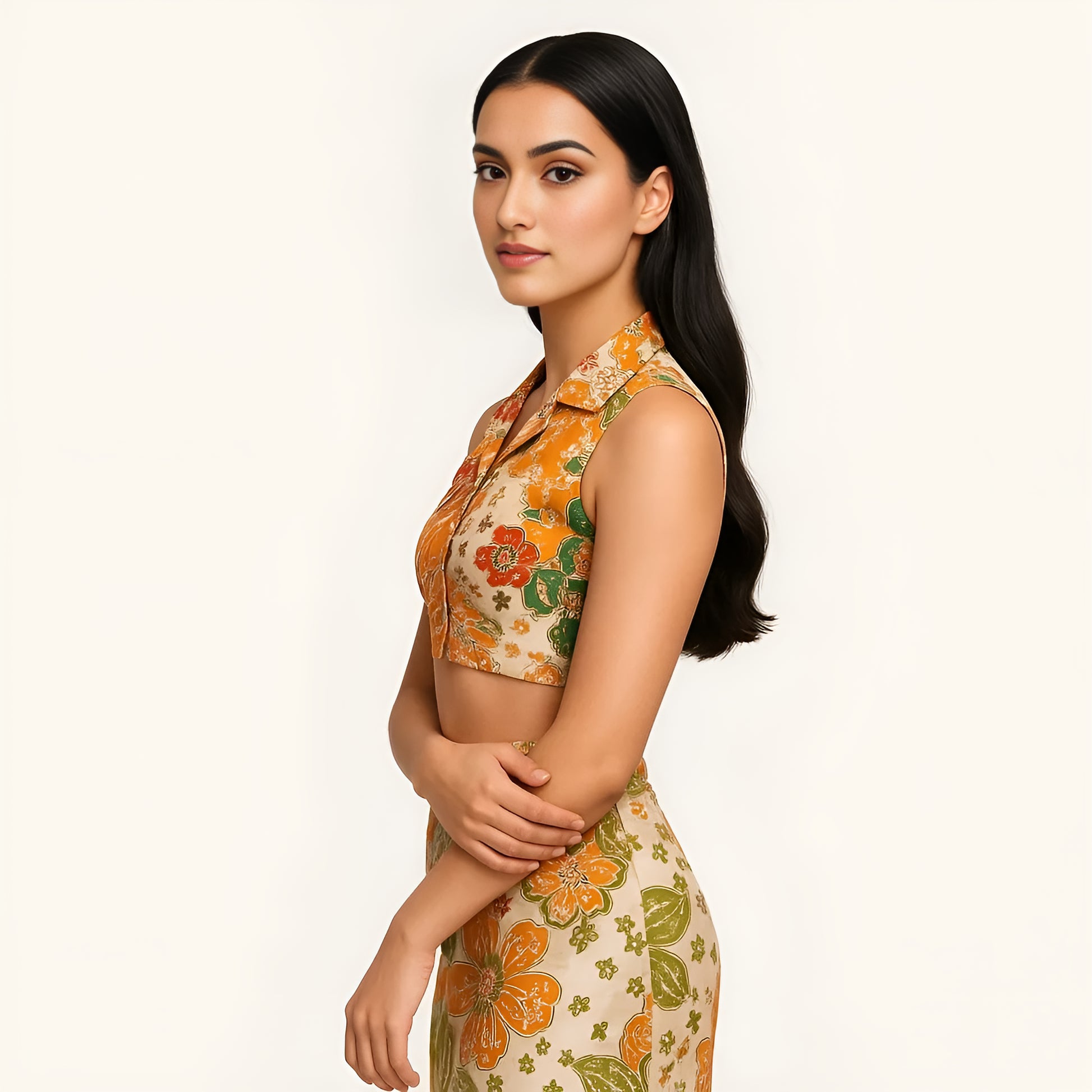 Slim Fit Printed Crop Top