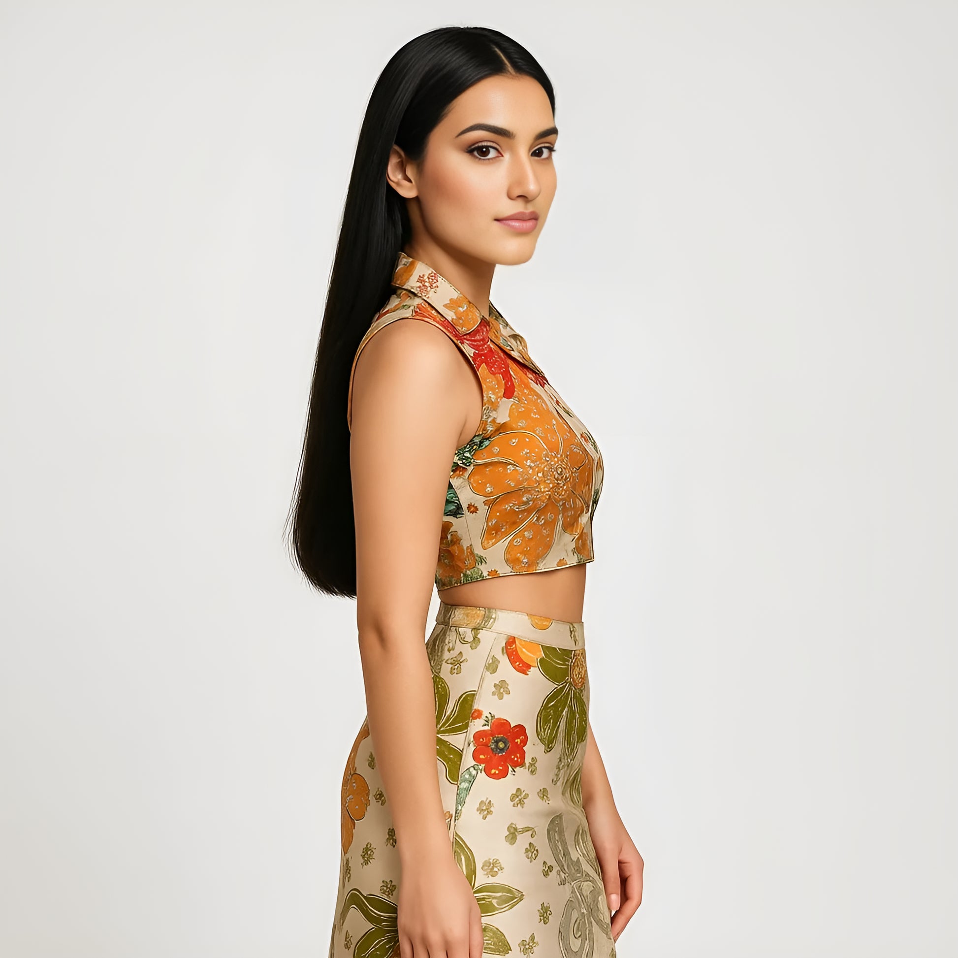 Slim Fit Printed Crop Top