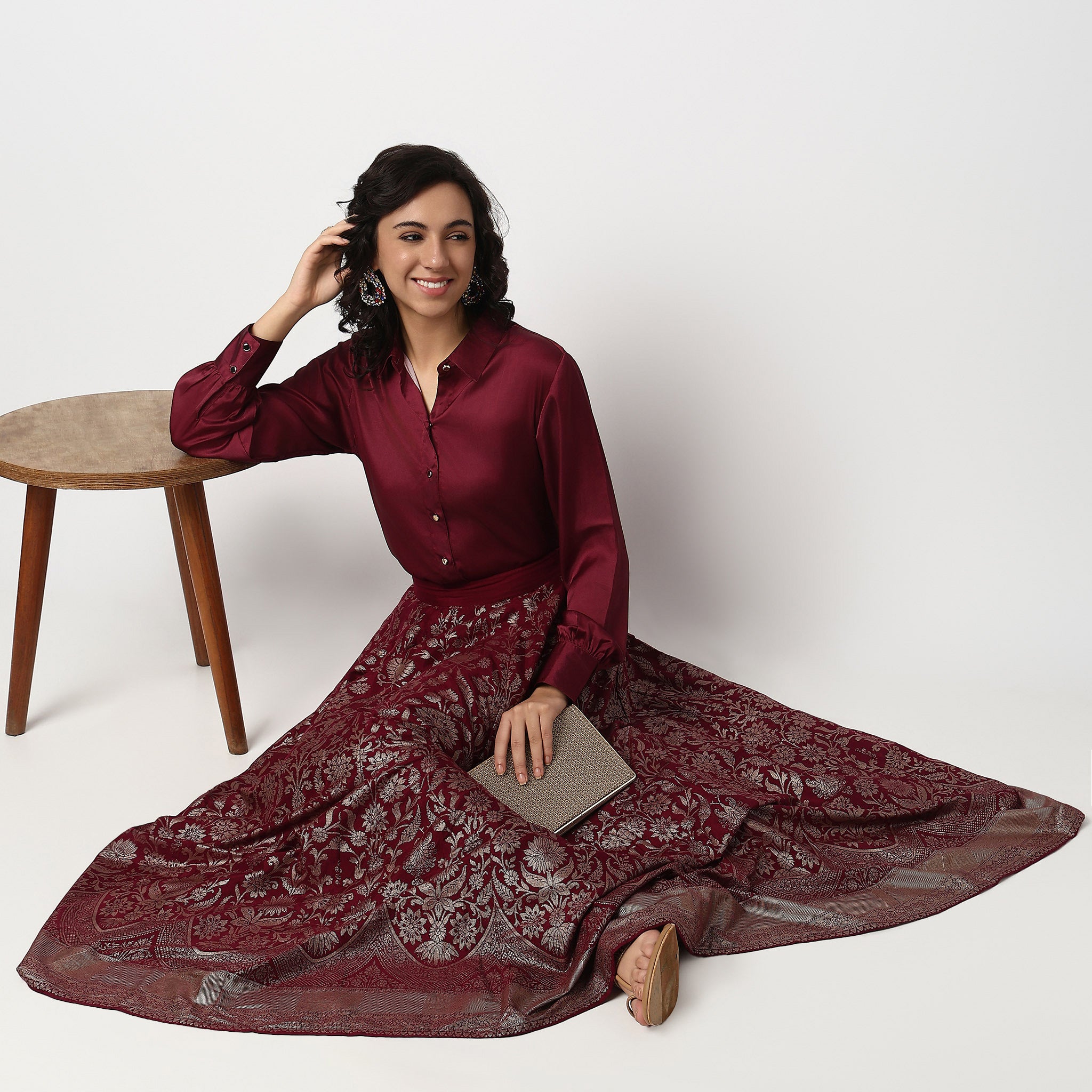 Buy Women Straight Fit Solid Full Sleeve Shirt  - Style Union