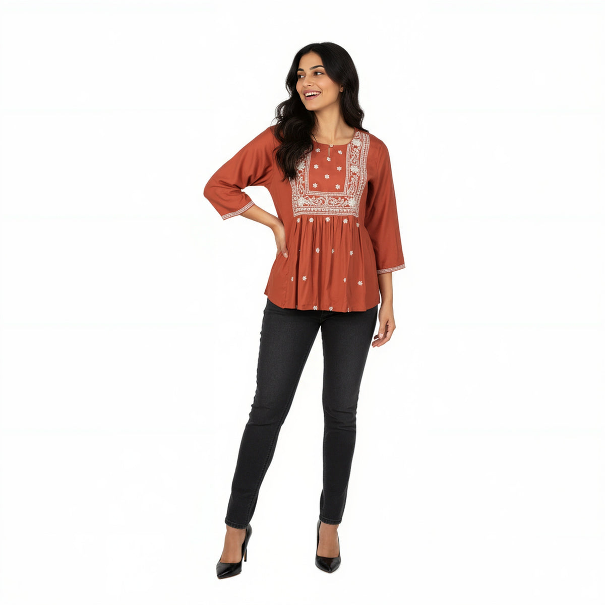 Embroidered Short Kurta