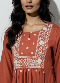 Embroidered Short Kurta