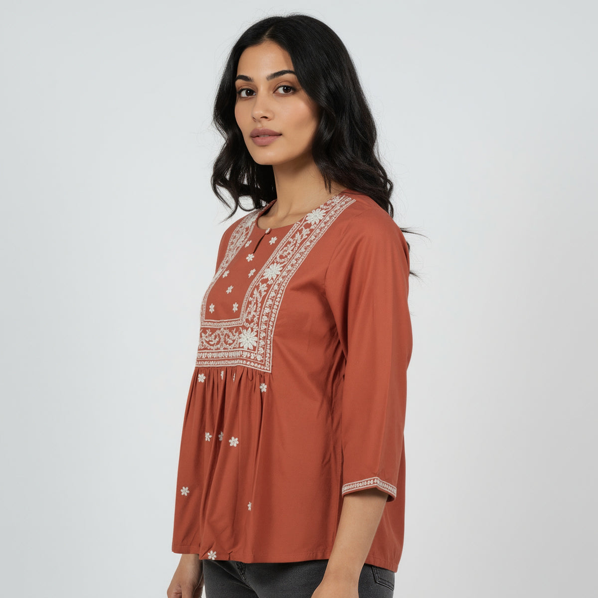 Embroidered Short Kurta