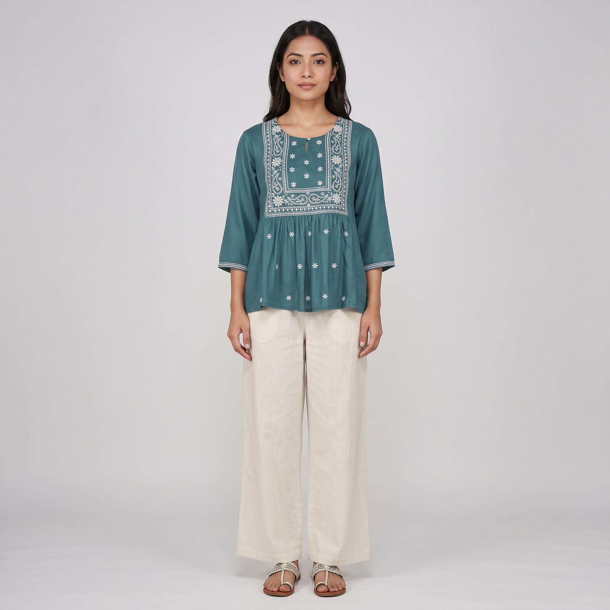 Embroidered Short Kurta