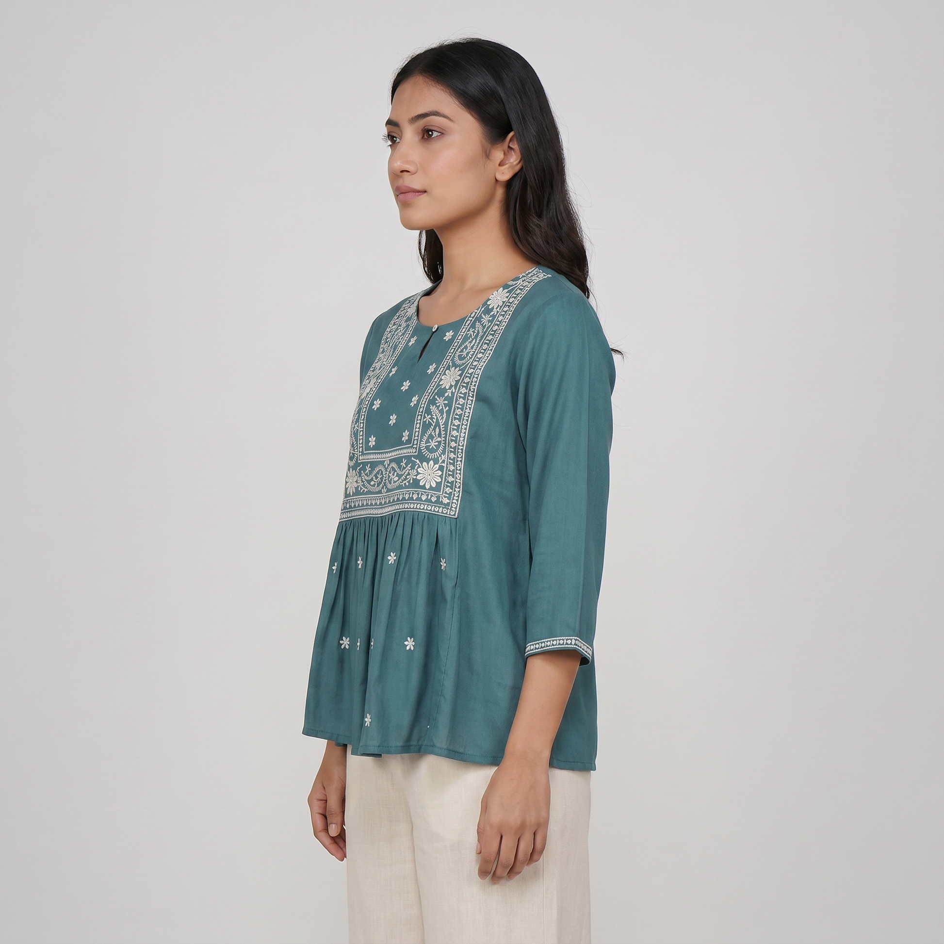 Embroidered Short Kurta