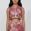 Printed Sleeveless Crop Top