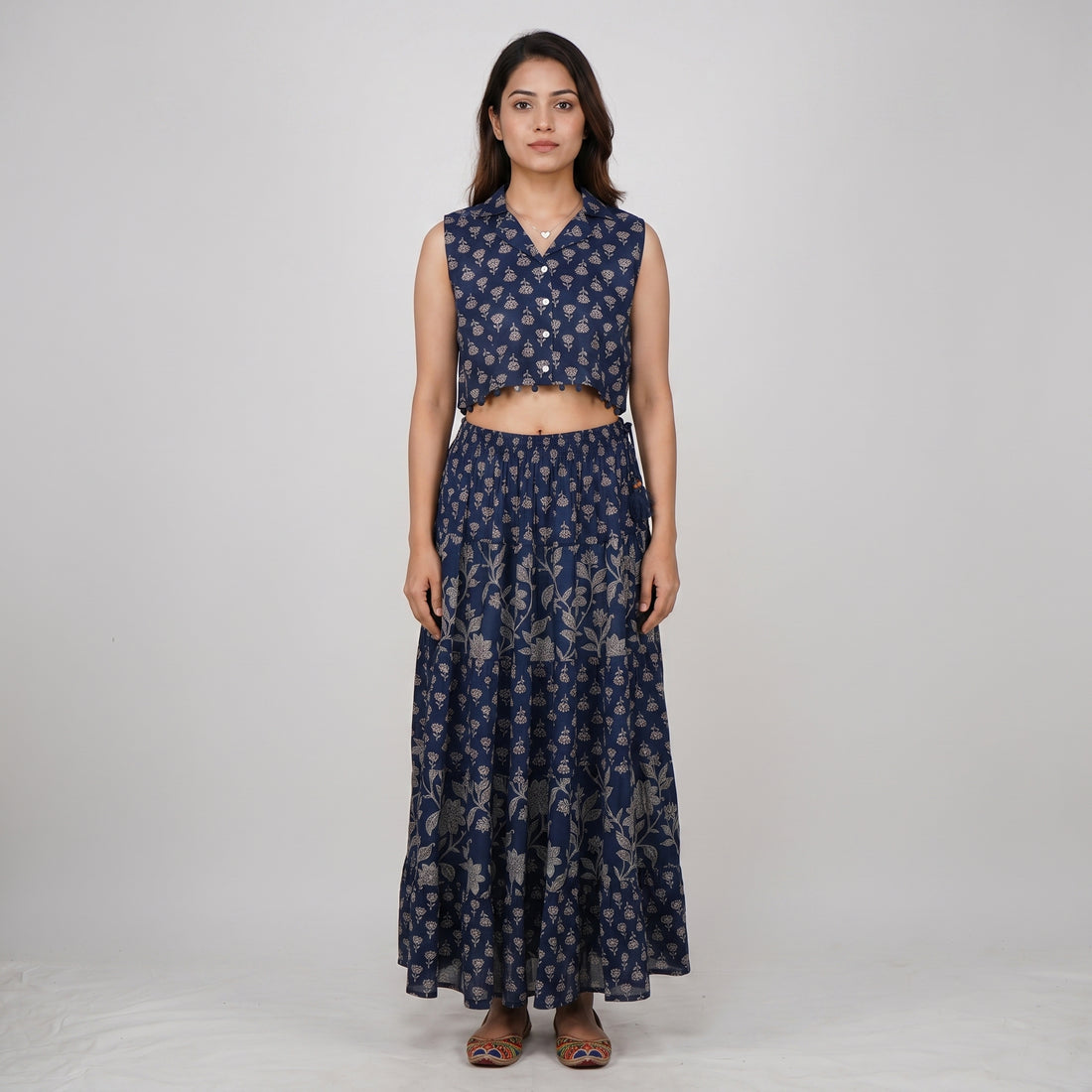 Cotton Printed Crop Top