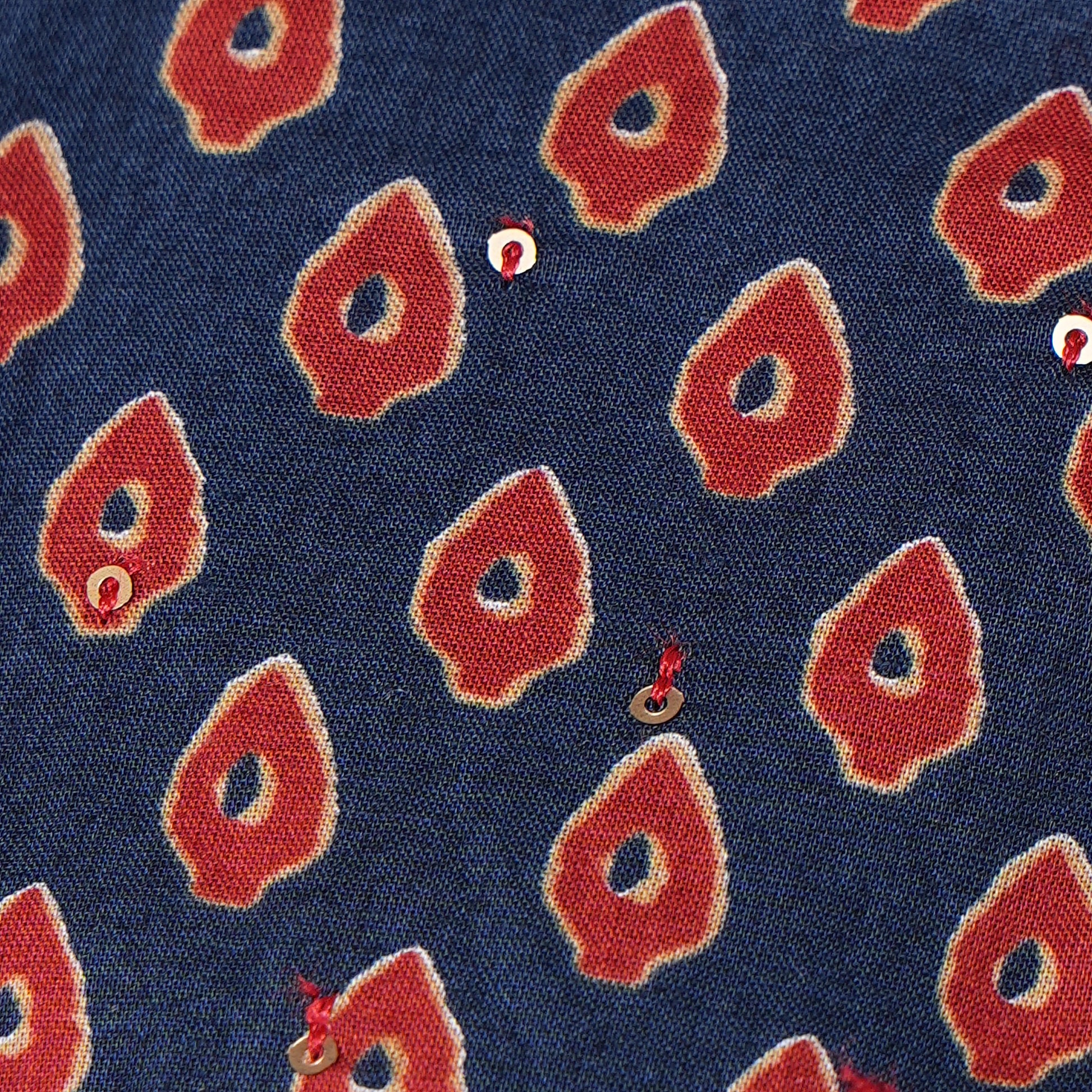 Cotton Printed V-Neck Short Kurta
