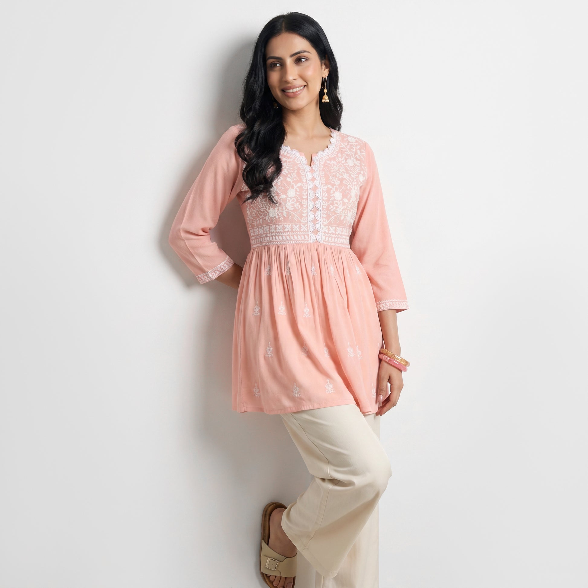 Embroidered Short Kurta