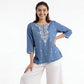 Embroidered Straight Short Kurta