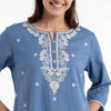 Embroidered Straight Short Kurta